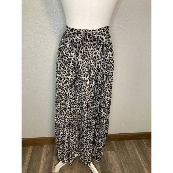Lularoe Maxi Wrap Skirt Sz XXS Cheetah Animal Print Accordion Pleated Full Long - Picture 5 of 9